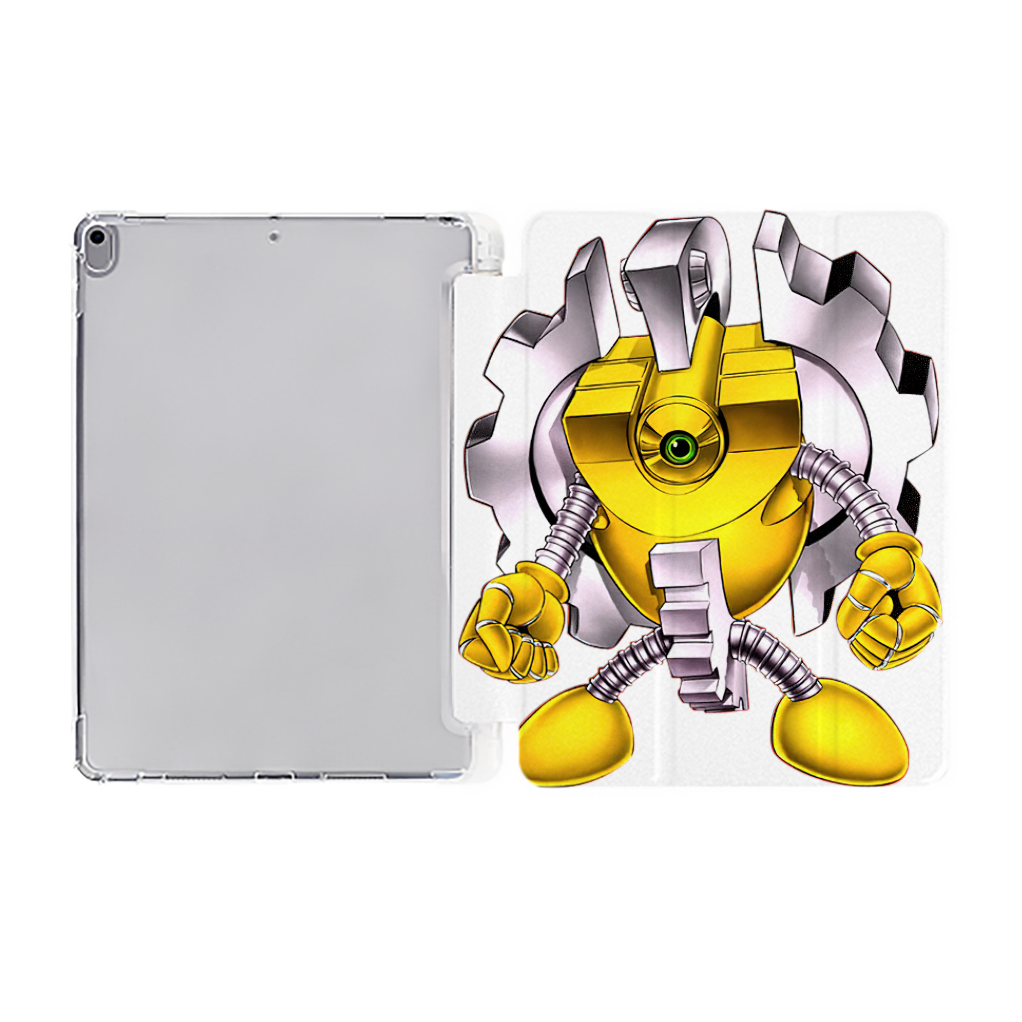 （画像用） 遊☆戯☆王 Yu-Gi-Oh! IPad ケース ペン収納付き 三つ折りスタンド PUレザー×シリコン 対応機種9.5/10.5/10.9インチ